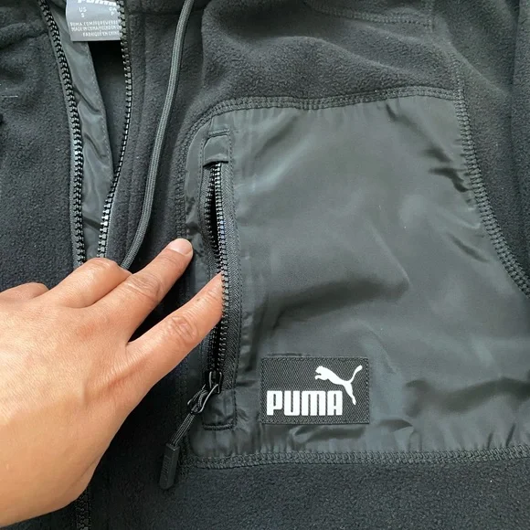 PUMA | Fleece Jacket Polar Hooded Zip-up Small - Picture 7 of 11